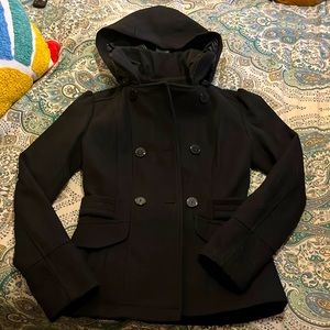 ✨🧥Black Winter Pea Coat worn once!!🧥✨